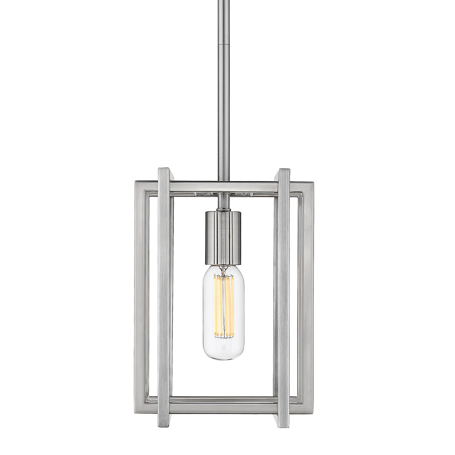 Tribeca Mini Pendant in Pewter with Pewter Accents - - Golden Lighting