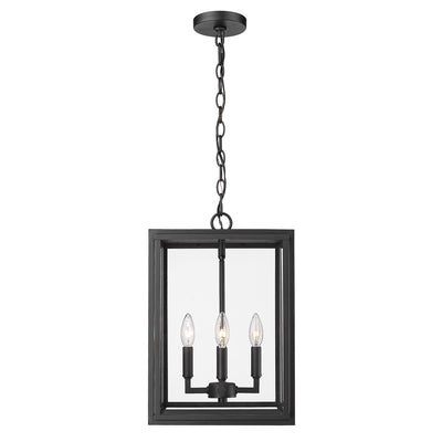 Golden Lighting Tribeca 4-light Outdoor Pendant in Natural Black - - Golden Lighting