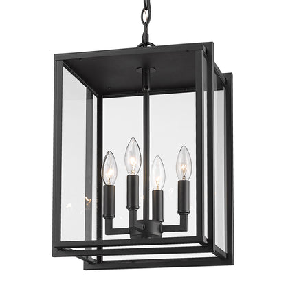 Golden Lighting Tribeca 4-light Outdoor Pendant in Natural Black - - Golden Lighting