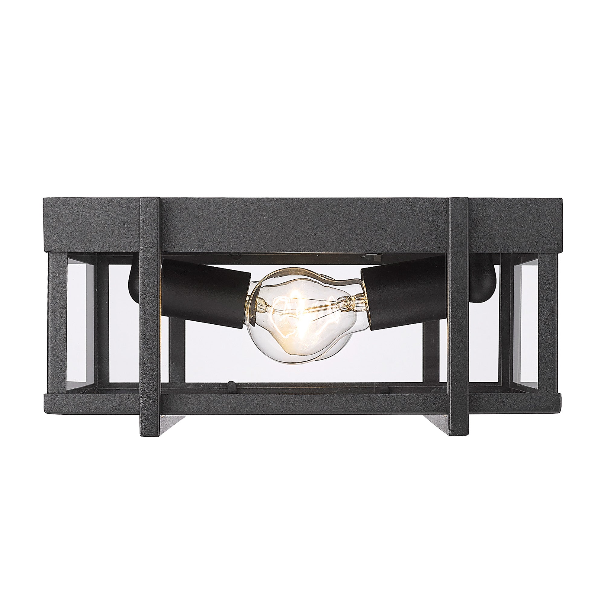 Golden Lighting Tribeca 2-light Outdoor Ceiling in Natural Black - - Golden Lighting