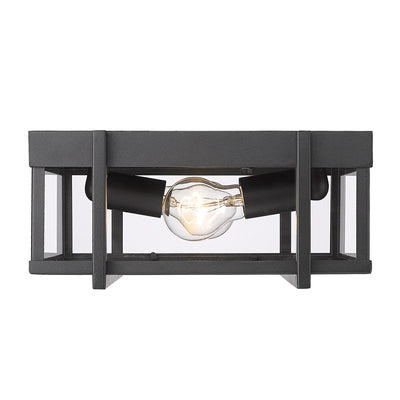 Golden Lighting Tribeca 2-light Outdoor Ceiling in Natural Black - - Golden Lighting
