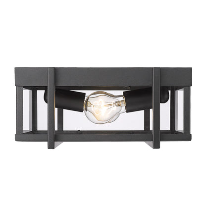 Golden Lighting Tribeca 2-light Outdoor Ceiling in Natural Black - - Golden Lighting