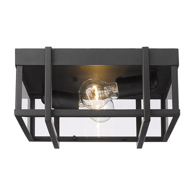 Golden Lighting Tribeca 2-light Outdoor Ceiling in Natural Black - - Golden Lighting