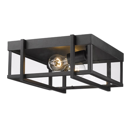 Tribeca Outdoor Flush Mount in Natural Black - - Golden Lighting