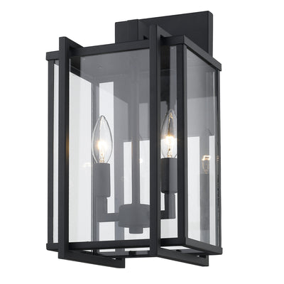 Golden Lighting Tribeca 2-light Outdoor Wall in Natural Black - - Golden Lighting