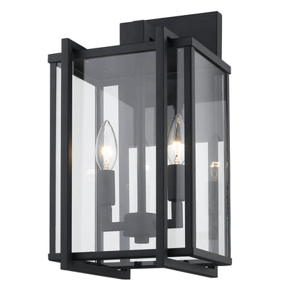 Golden Lighting Tribeca 2-light Outdoor Wall in Natural Black - - Golden Lighting