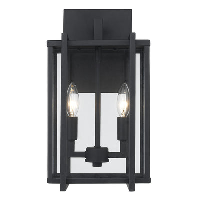 Golden Lighting Tribeca 2-light Outdoor Wall in Natural Black - - Golden Lighting