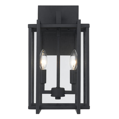 Golden Lighting Tribeca 2-light Outdoor Wall in Natural Black - - Golden Lighting