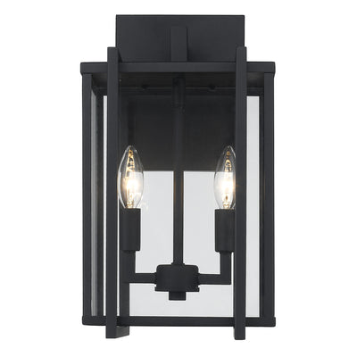 Golden Lighting Tribeca 2-light Outdoor Wall in Natural Black - - Golden Lighting