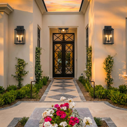 Golden Lighting Tribeca 2-light Outdoor Wall in Natural Black - - Golden Lighting
