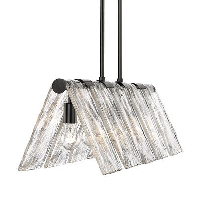 Golden Lighting Serenity 5-light Island Light in Matte Black - - Golden Lighting