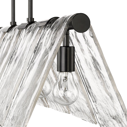 Golden Lighting Serenity 5-light Island Light in Matte Black - - Golden Lighting