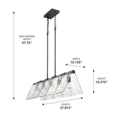 Golden Lighting Serenity 5-light Island Light in Matte Black - - Golden Lighting