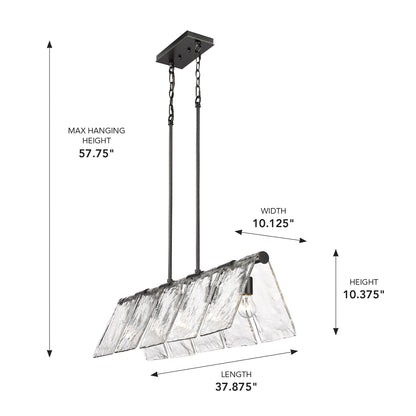Golden Lighting Serenity 5-light Island Light in Matte Black - - Golden Lighting