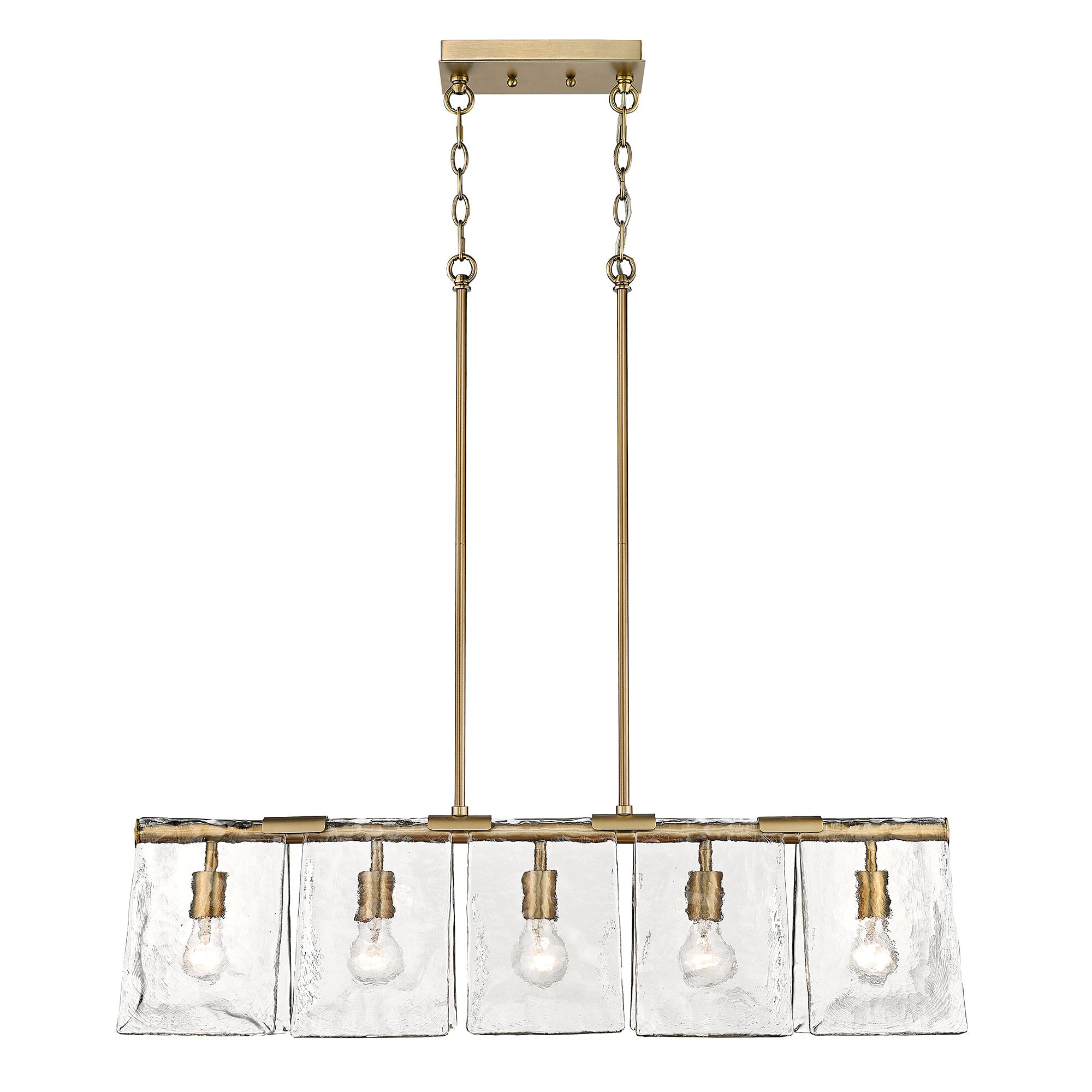 Golden Lighting Serenity 5-light Island Light in Modern Brass - - Golden Lighting