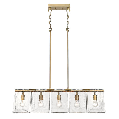 Golden Lighting Serenity 5-light Island Light in Modern Brass - - Golden Lighting