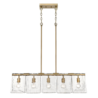 Golden Lighting Serenity 5-light Island Light in Modern Brass - - Golden Lighting