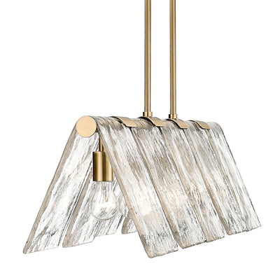 Golden Lighting Serenity 5-light Island Light in Modern Brass - - Golden Lighting