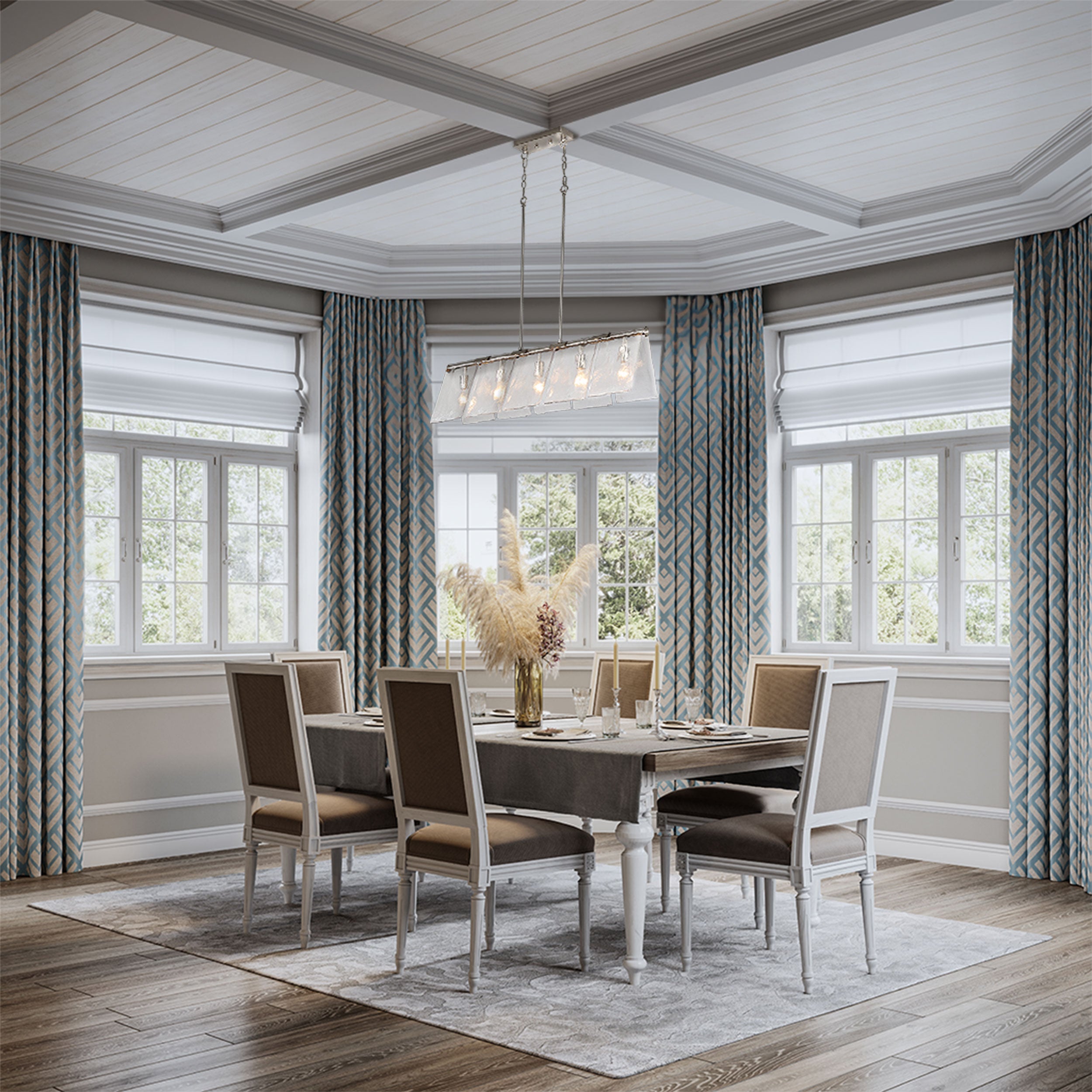 Golden Lighting Serenity 5-light Island Light in Pewter