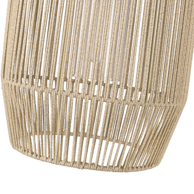 Golden Lighting Seabrooke 1-light Outdoor Pendant in Natural Black and Summer Sands shade - - Golden Lighting