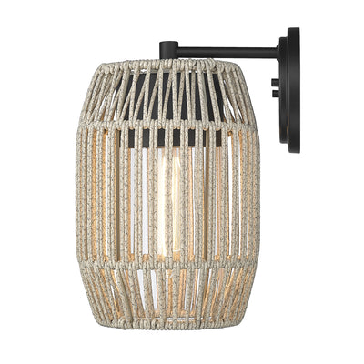 Golden Lighting Seabrooke 1-light Outdoor Wall in Natural Black - - Golden Lighting