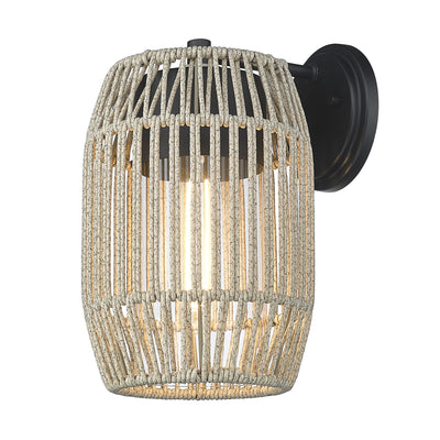 Golden Lighting Seabrooke 1-light Outdoor Wall in Natural Black - - Golden Lighting