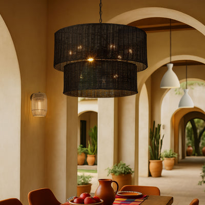 Golden Lighting Seabrooke 1-light Outdoor Wall in Natural Black - - Golden Lighting