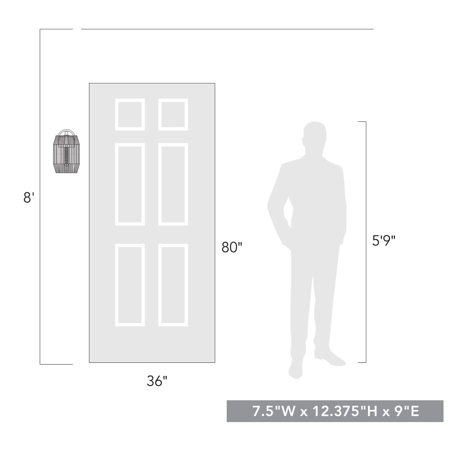 Golden Lighting Seabrooke 1-light Outdoor Wall in Natural Black - - Golden Lighting
