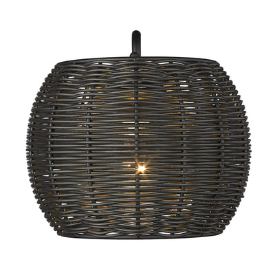 Golden Lighting Vail 1-light Outdoor Wall in Natural Black - - Golden Lighting