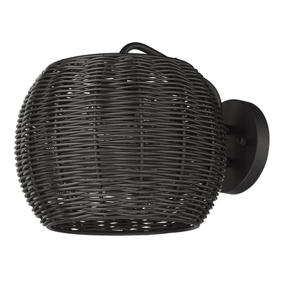 Golden Lighting Vail 1-light Outdoor Wall in Natural Black - - Golden Lighting