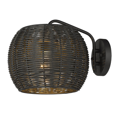 Golden Lighting Vail 1-light Outdoor Wall in Natural Black - - Golden Lighting