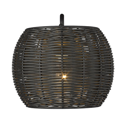 Golden Lighting Vail 1-light Outdoor Wall in Natural Black