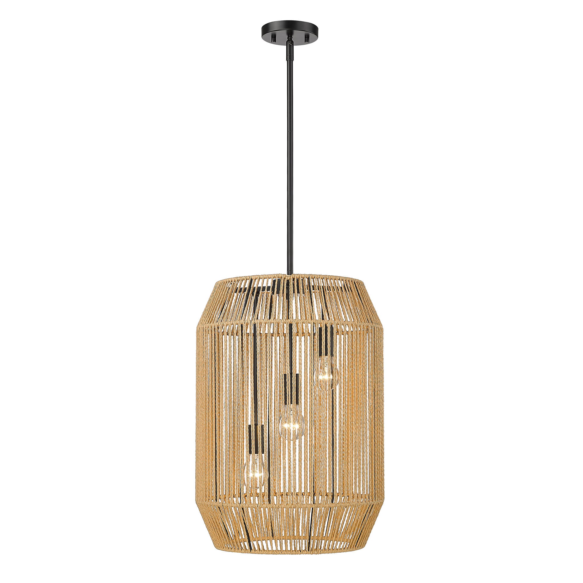 Golden Lighting Marlee 3-light Pendant in Matte Black - - Golden Lighting