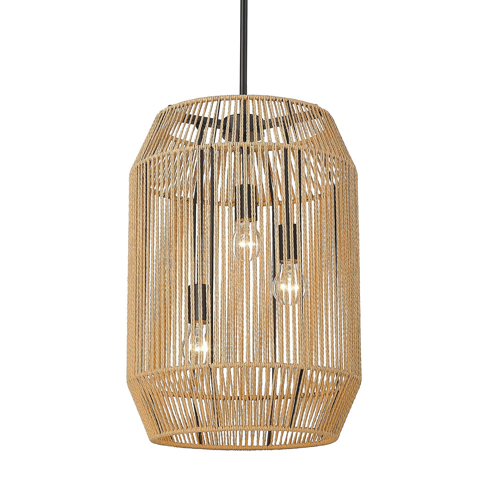 Golden Lighting Marlee 3-light Pendant in Matte Black - - Golden Lighting