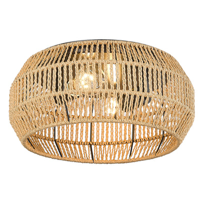 Golden Lighting Marlee 2-light Flush Mount in Matte Black - - Golden Lighting