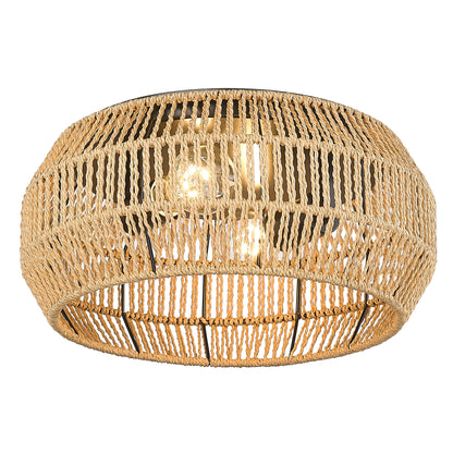 Golden Lighting Marlee 2-light Flush Mount in Matte Black - - Golden Lighting