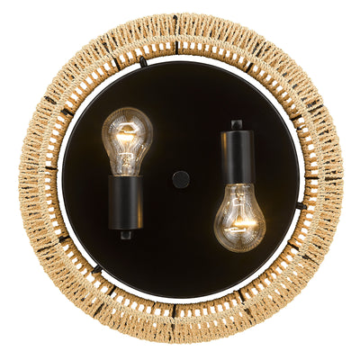 Golden Lighting Marlee 2-light Flush Mount in Matte Black - - Golden Lighting