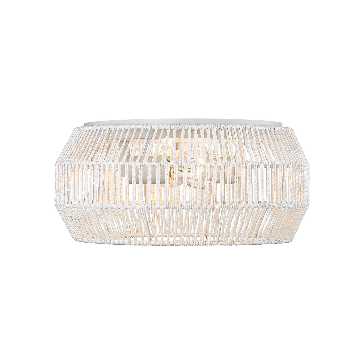 Golden Lighting Marlee 2-light Flush Mount in Matte White - - Golden Lighting