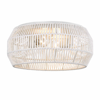 Golden Lighting Marlee 2-light Flush Mount in Matte White - - Golden Lighting