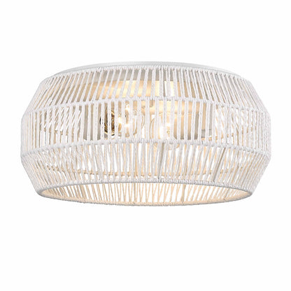 Golden Lighting Marlee 2-light Flush Mount in Matte White - - Golden Lighting