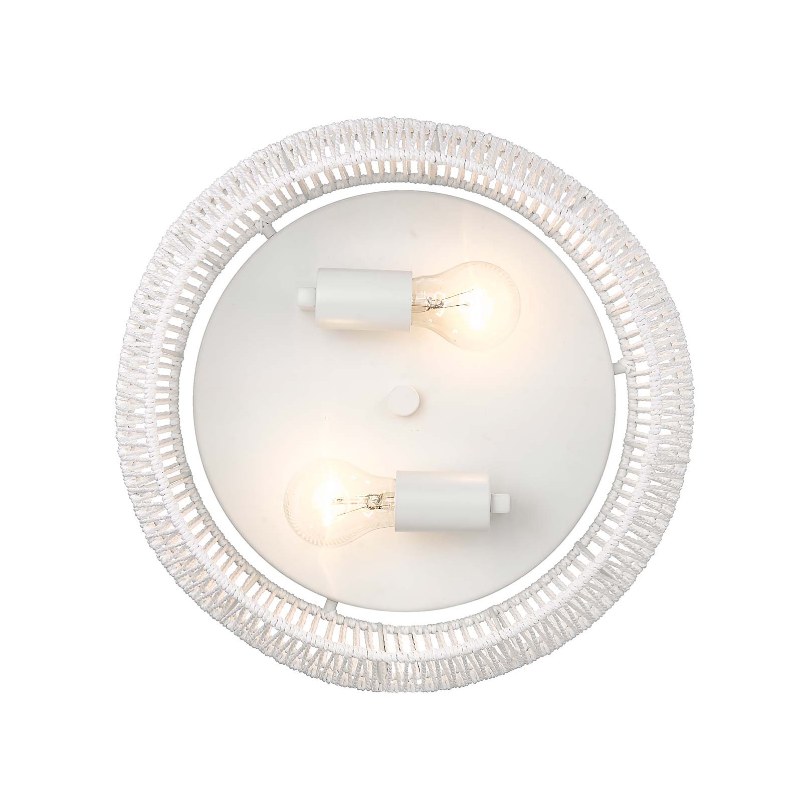 Golden Lighting Marlee 2-light Flush Mount in Matte White - - Golden Lighting