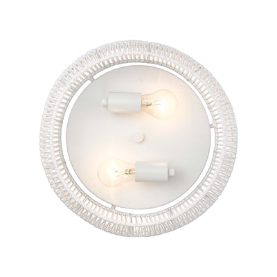 Golden Lighting Marlee 2-light Flush Mount in Matte White - - Golden Lighting