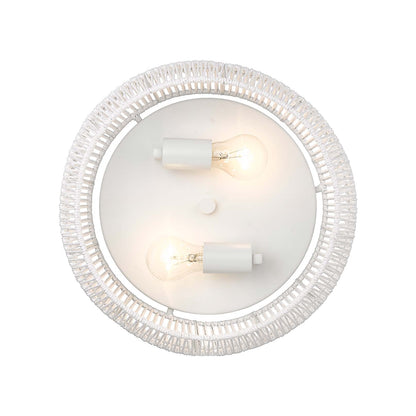 Golden Lighting Marlee 2-light Flush Mount in Matte White - - Golden Lighting