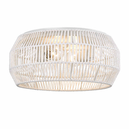 Golden Lighting Marlee 2-light Flush Mount in Matte White