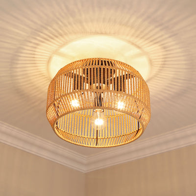 Golden Lighting Marlee 3-light Semi-Flush Mount in Matte Black - - Golden Lighting