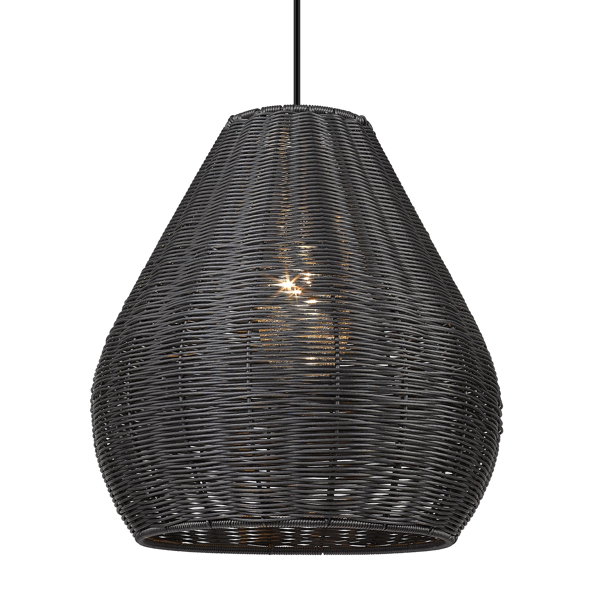 Melany 1-light Outdoor Pendant in Natural Black