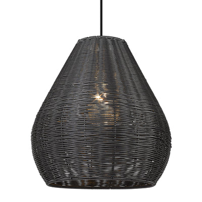 Melany 1-light Outdoor Pendant in Natural Black