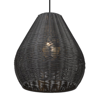 Melany 1-light Outdoor Pendant in Natural Black