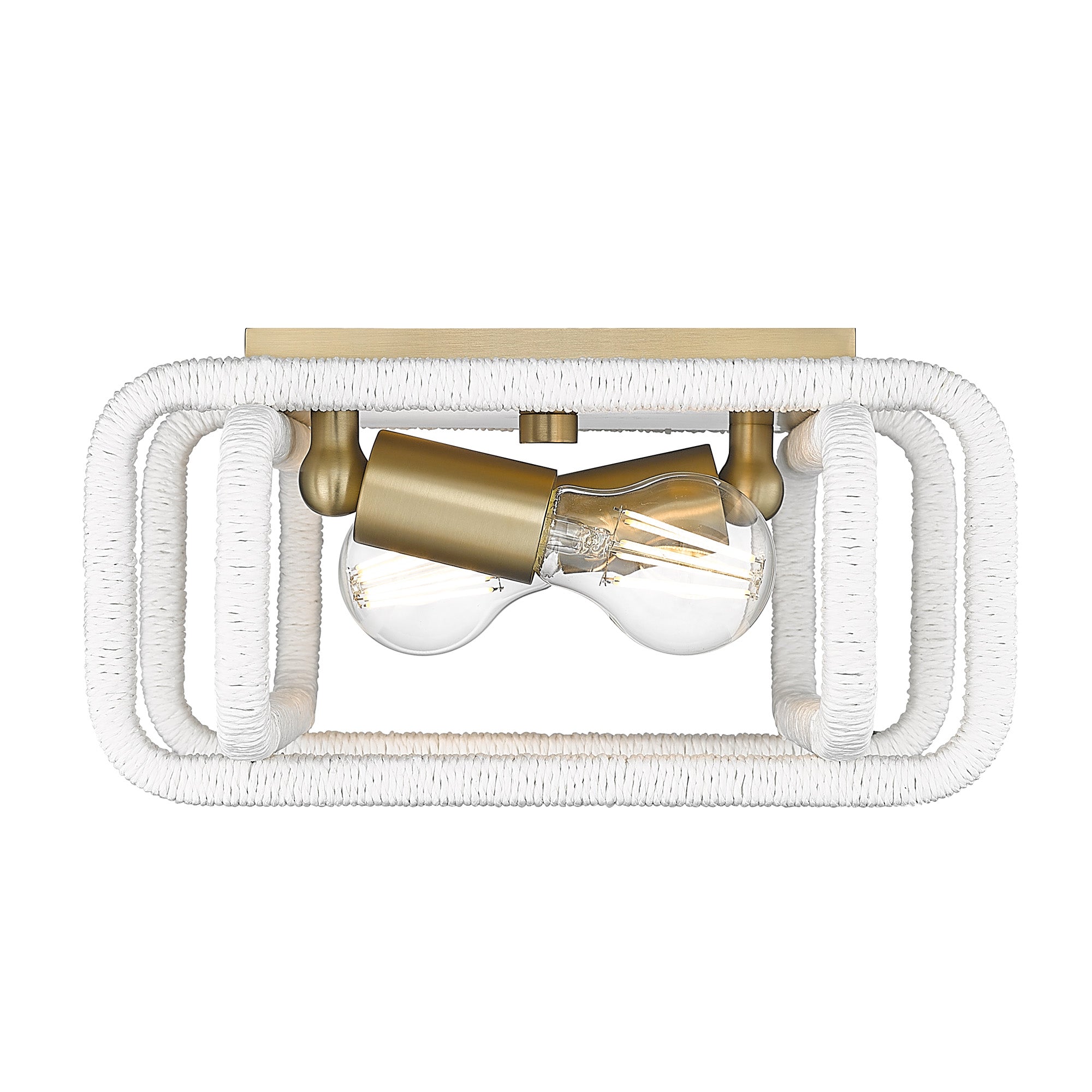 Camden 2-light Flush Mount in Brushed Champagne Brass
