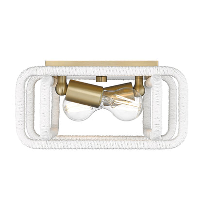 Camden 2-light Flush Mount in Brushed Champagne Brass